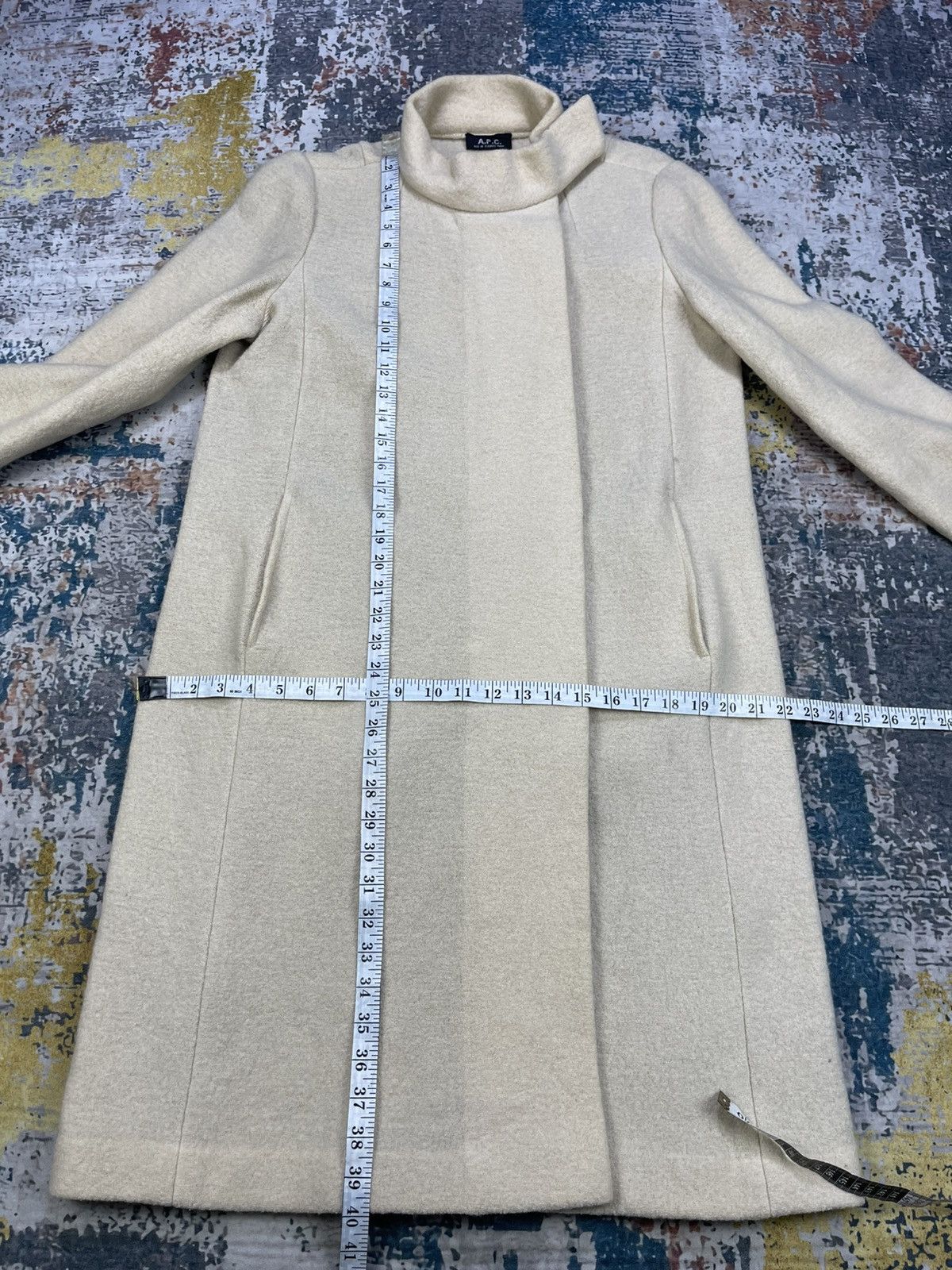 A.P.C. A.P.C High Neck Magnet Snap Wool Long Coat Size L / US 10 / IT 46 - 9 Thumbnail