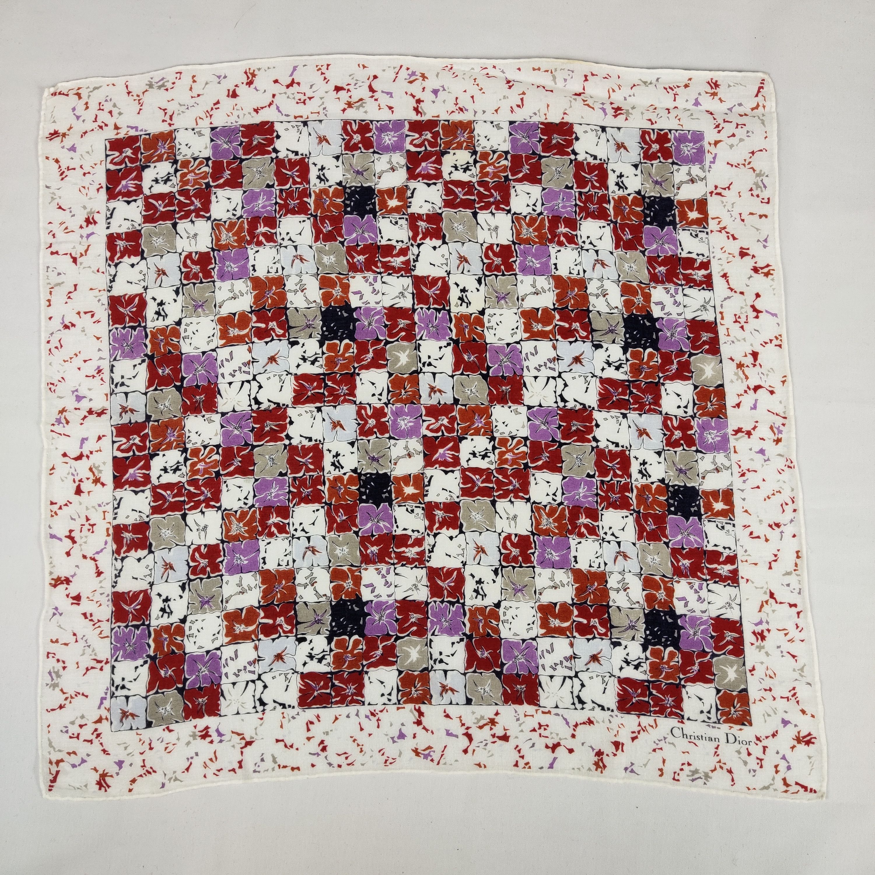 Vintage Christian Dior Handkerchief / Neckerchief / Bandana FZ524 Size ONE SIZE - 3 Thumbnail