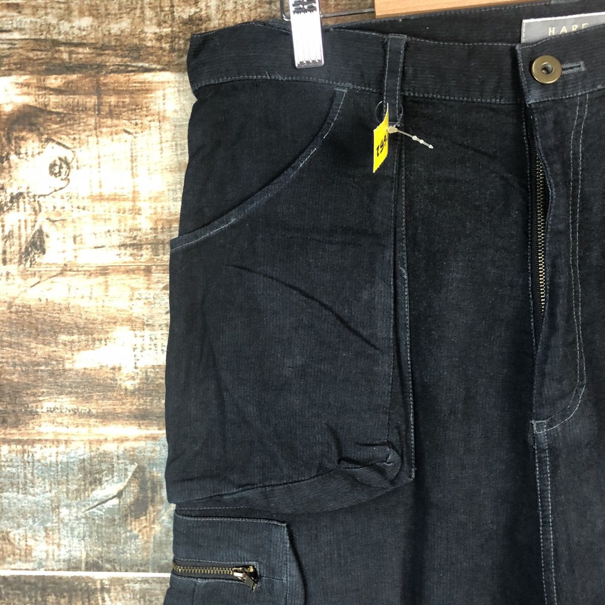 HARE DL Hare Dark Blue utility Cargo Multipocket Pants #C652 Size US 31 - 7 Thumbnail