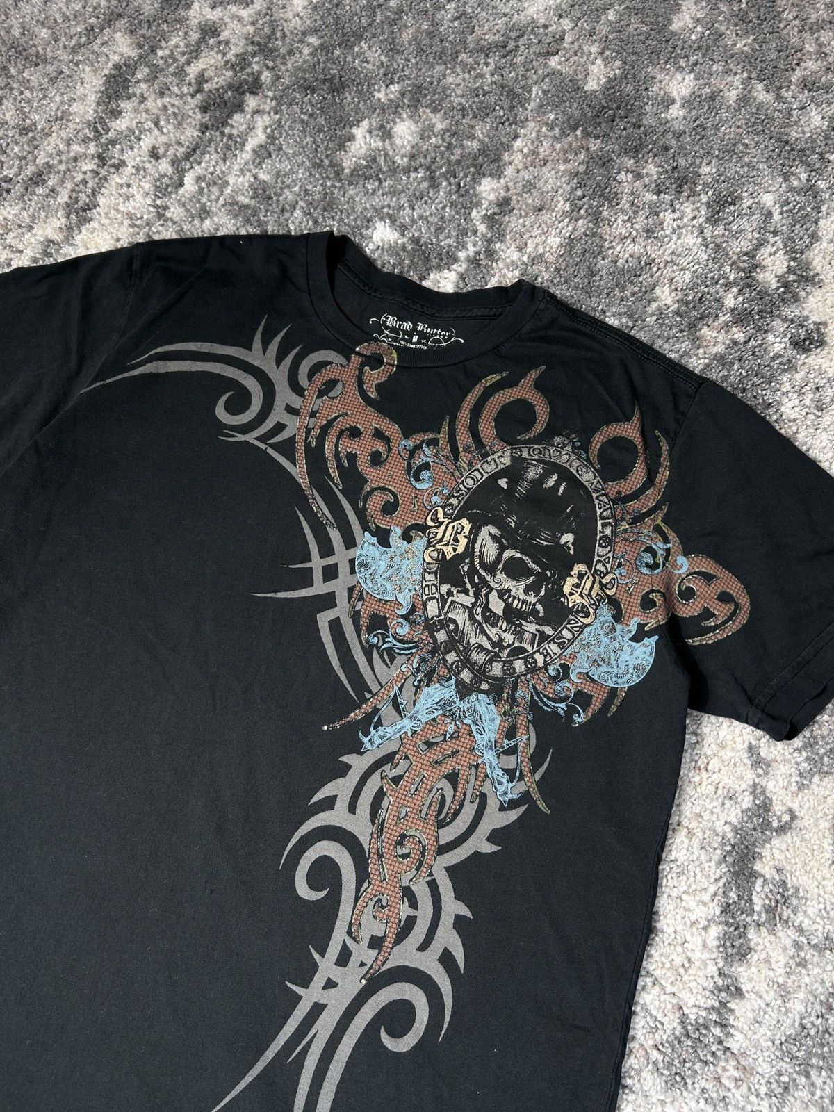 Affliction × Southpole × Tapout Rare Brad Butter Wings Cross Tee Y2K Affliction Style Size US M / EU 48-50 / 2 - 4 Thumbnail