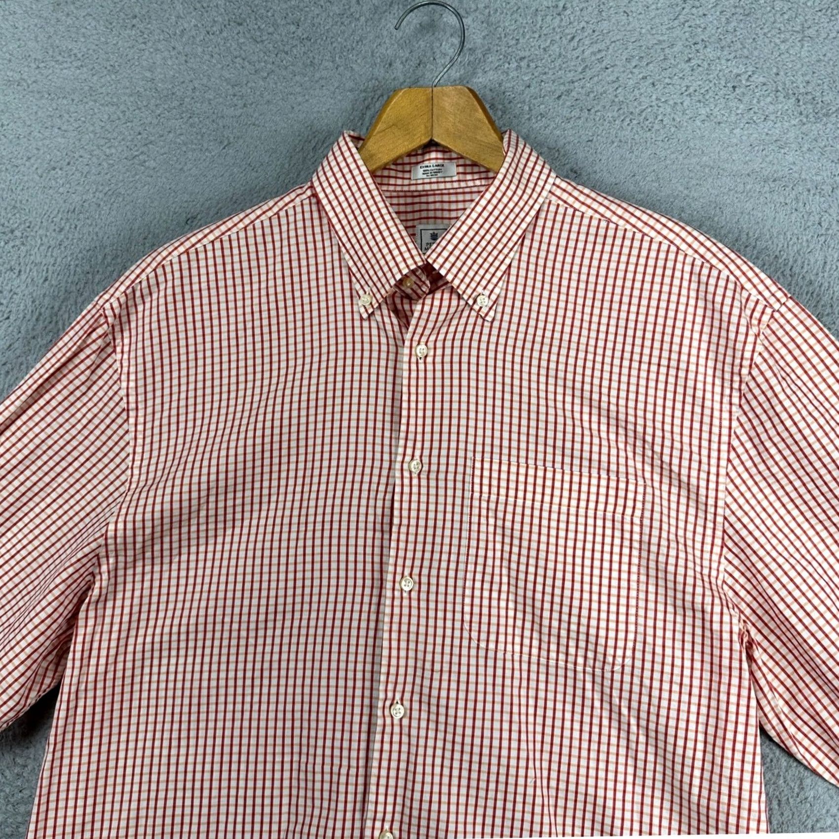 Peter Millar Peter Millar Shirt Adult Mens Button Down XL Orange Red Shepherd Check Pocket Size US XL / EU 56 / 4 - 2 Thumbnail