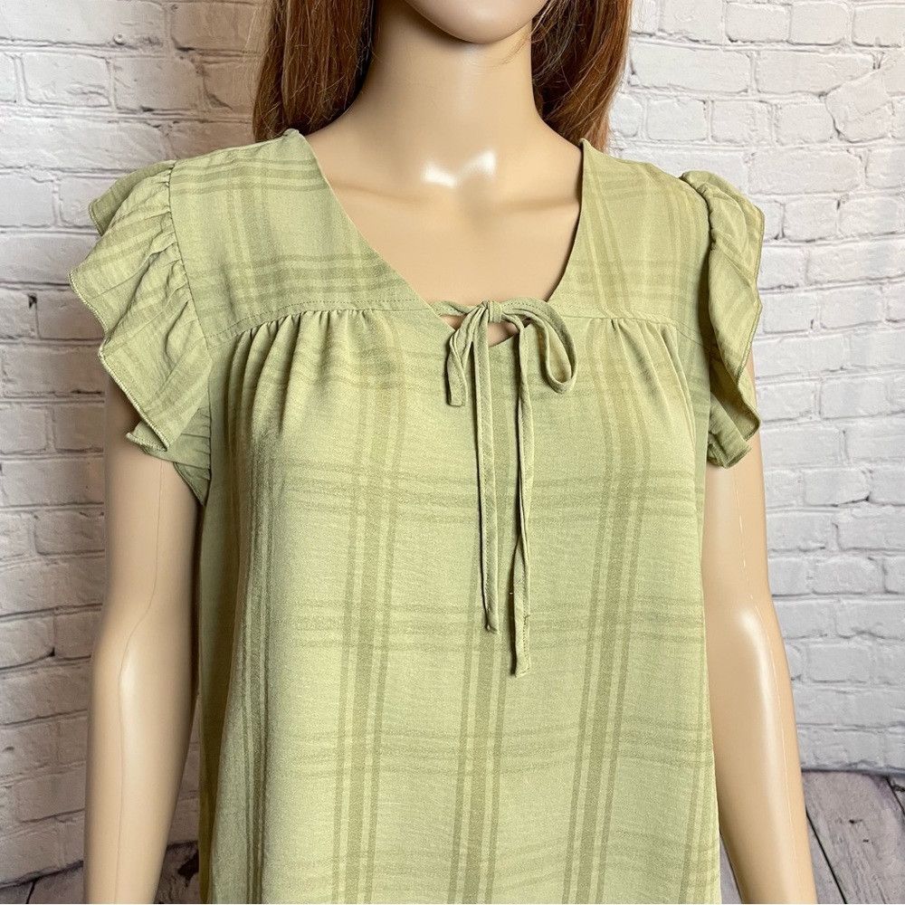 Other NWT New Como Vintage Cationic Plaid Airflow Ruffle Top Size Size S / US 4 / IT 40 - 3 Thumbnail