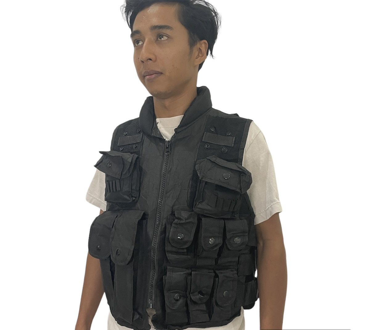 image of Vintage Swat Unbranded Tactical Multipocket Vest in Black, Men's (Size Medium)