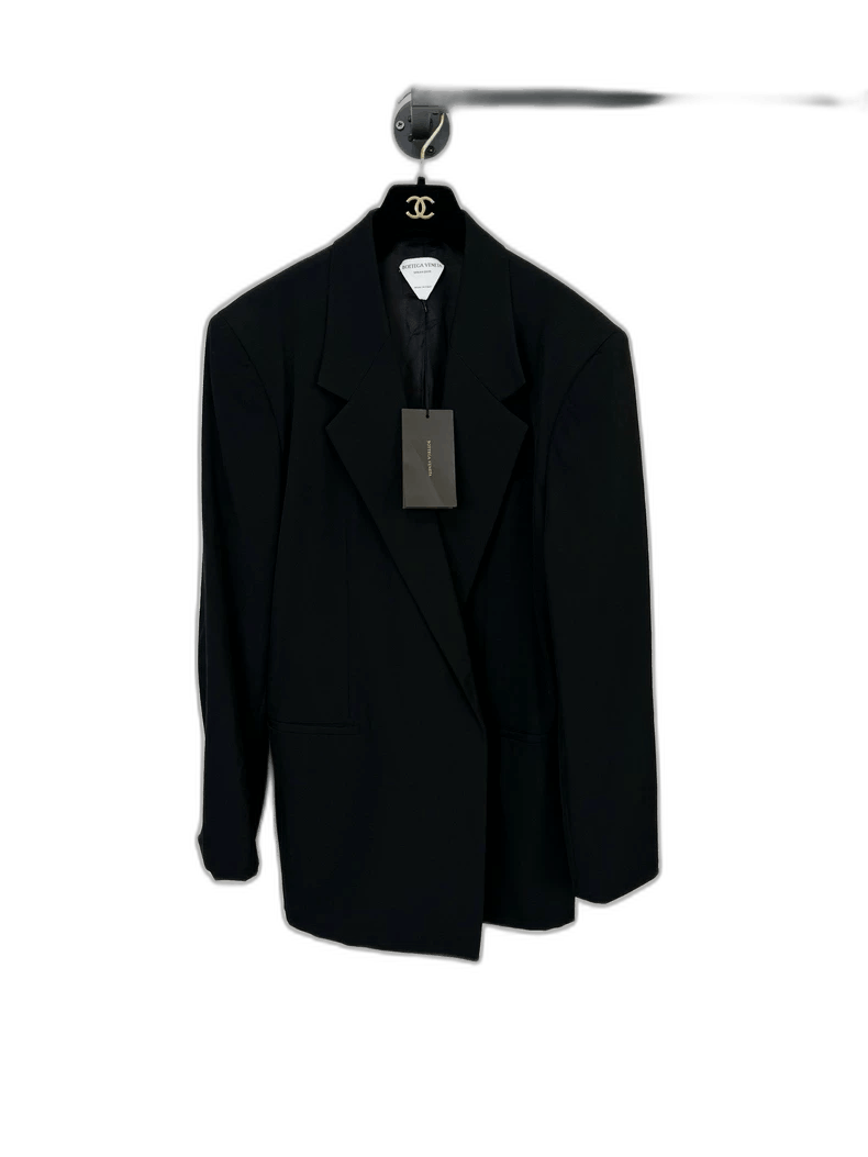 Bottega Veneta Bottega Veneta Black Wool Suit Jacket with Tags Size US L / EU 52-54 / 3 - 1 Thumbnail