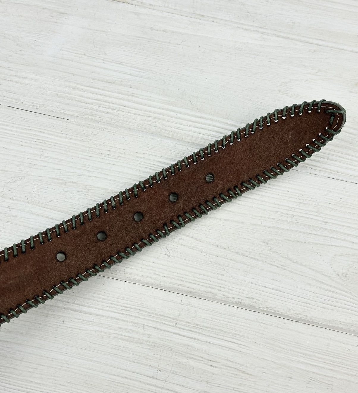 Ralph Lauren Ralph Gladen Genuine Leather Green Belt 100 cm Made in Italy Size ONE SIZE - 10 Thumbnail