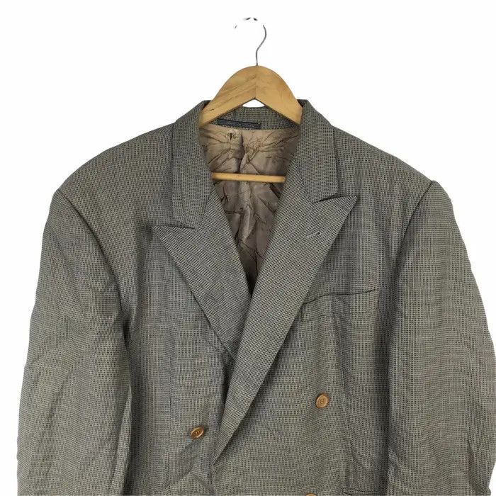 Krizia Uomo Vtg KRIZIA UOMO Made In Italy Double Breasted Blazer Coat Size 44R - 2 Thumbnail