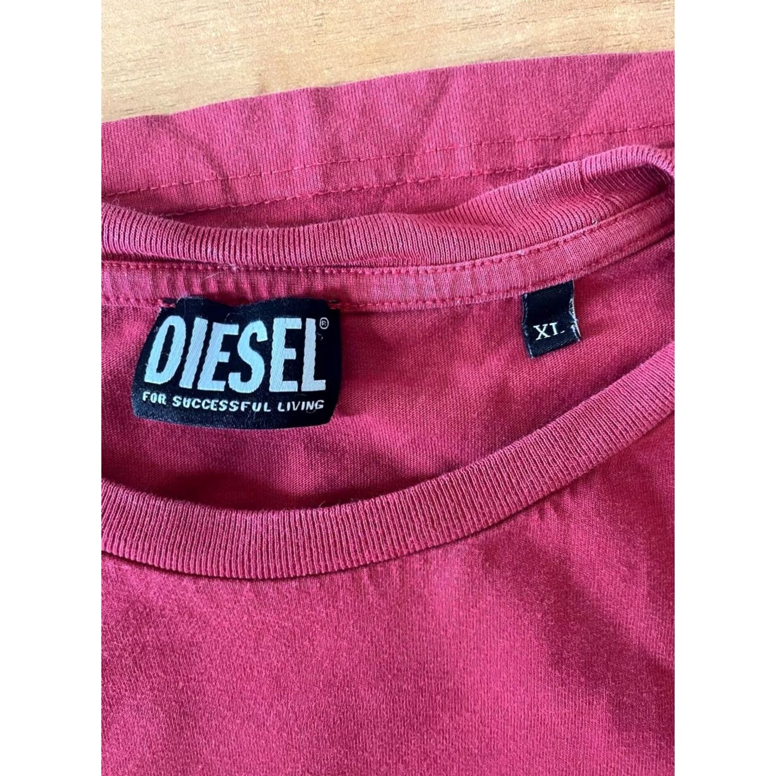 Diesel Diesel Shirt Mens XL Red Playera Hombre Size Cotton Crew Neck Short Sleeve Size US XL / EU 56 / 4 - 3 Thumbnail