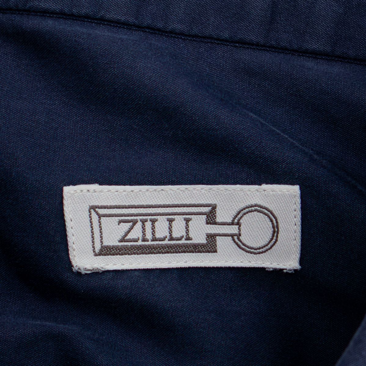 Zilli ZILLI Men’s Navy Blue Classic Long Sleeves Dress Shirt Size US XL / EU 56 / 4 - 4 Thumbnail