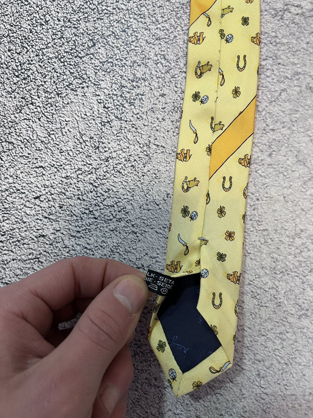 Salvatore Ferragamo Salvatore Ferragamo Tie 100% Silk Monogram Floral Animals Size ONE SIZE - 8 Thumbnail