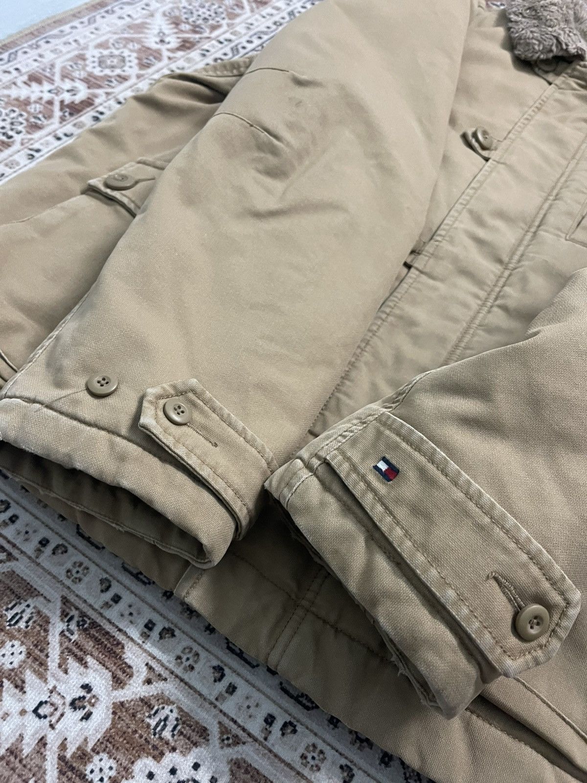 Tommy Hilfiger Vintage Tommy Hilfiger Winter Deck Jacket /Big Flag Back Hit Size US XL / EU 56 / 4 - 6 Thumbnail