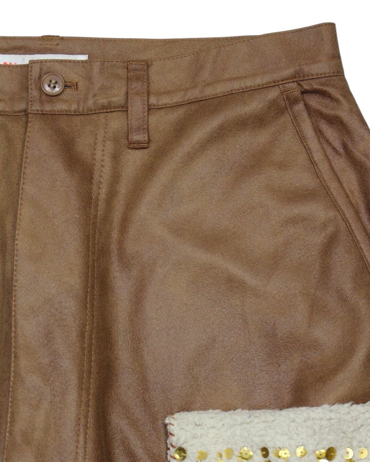 Issey Miyake × Ne-Net AW2011 NÉ-NET FAUX NUBUCK SHORTS WITH FLEECE LINING Size US 30 / EU 46 - 5 Thumbnail