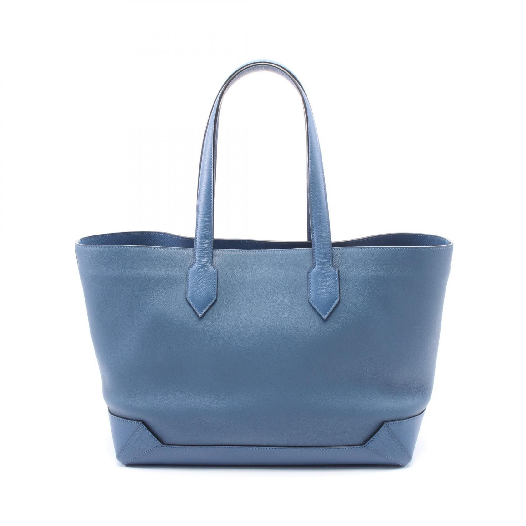 Hermes Hermes Maxi Box Evercolor Tote Bag Leather Tote Bag Stamp X (2016) in Blue, Women's