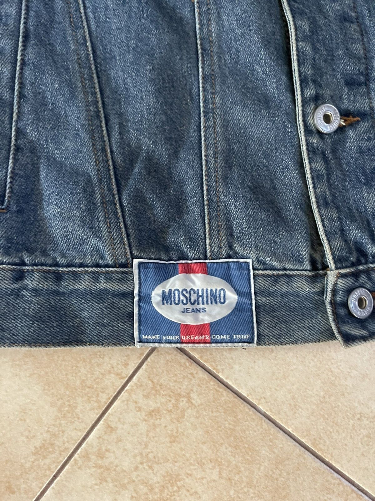 Designer × Moschino Vintage Moschino Jeans Denim Jakcet With Patches Size US M / EU 48-50 / 2 - 5 Thumbnail