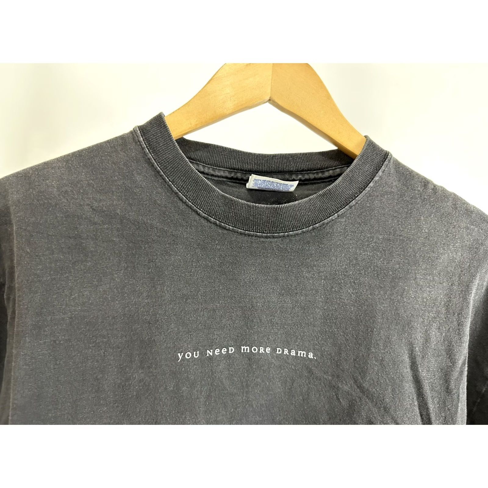 Hanes VTG Hanes You Need More Drama Broach Theatre Faded Black T-Shirt M Men Short Sleeve Shirt Size M Black Size US M / EU 48-50 / 2 - 4 Thumbnail