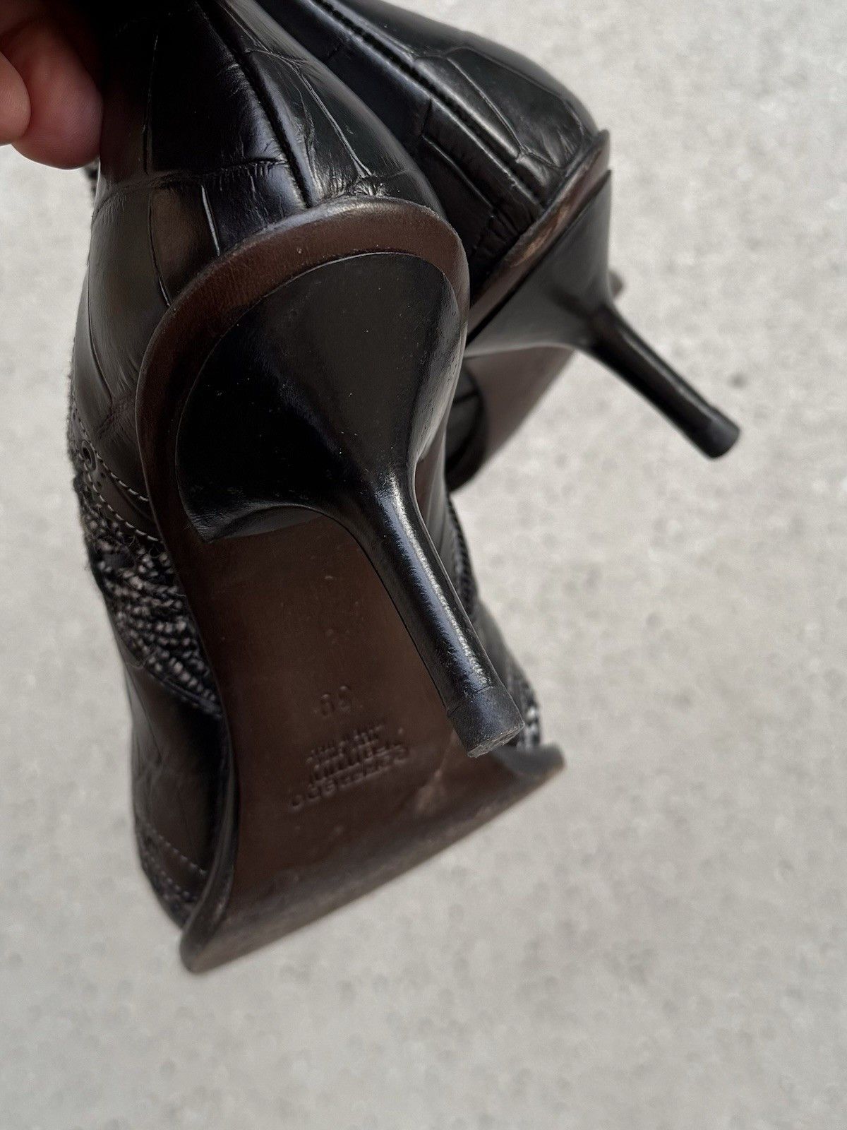 Vintage Goffredo Fantini Leather Heel Shoes Boots Size 39 Size US 9 / IT 39 - 20 Thumbnail