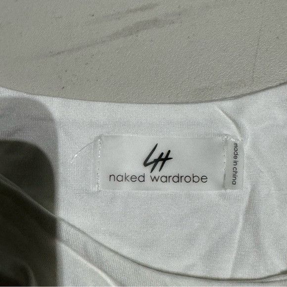 Designer NWT NAKED WARDROBE WHITE WOMEN’S TOP SZ 3X Size 3XL / US 20-22 - 3 Thumbnail