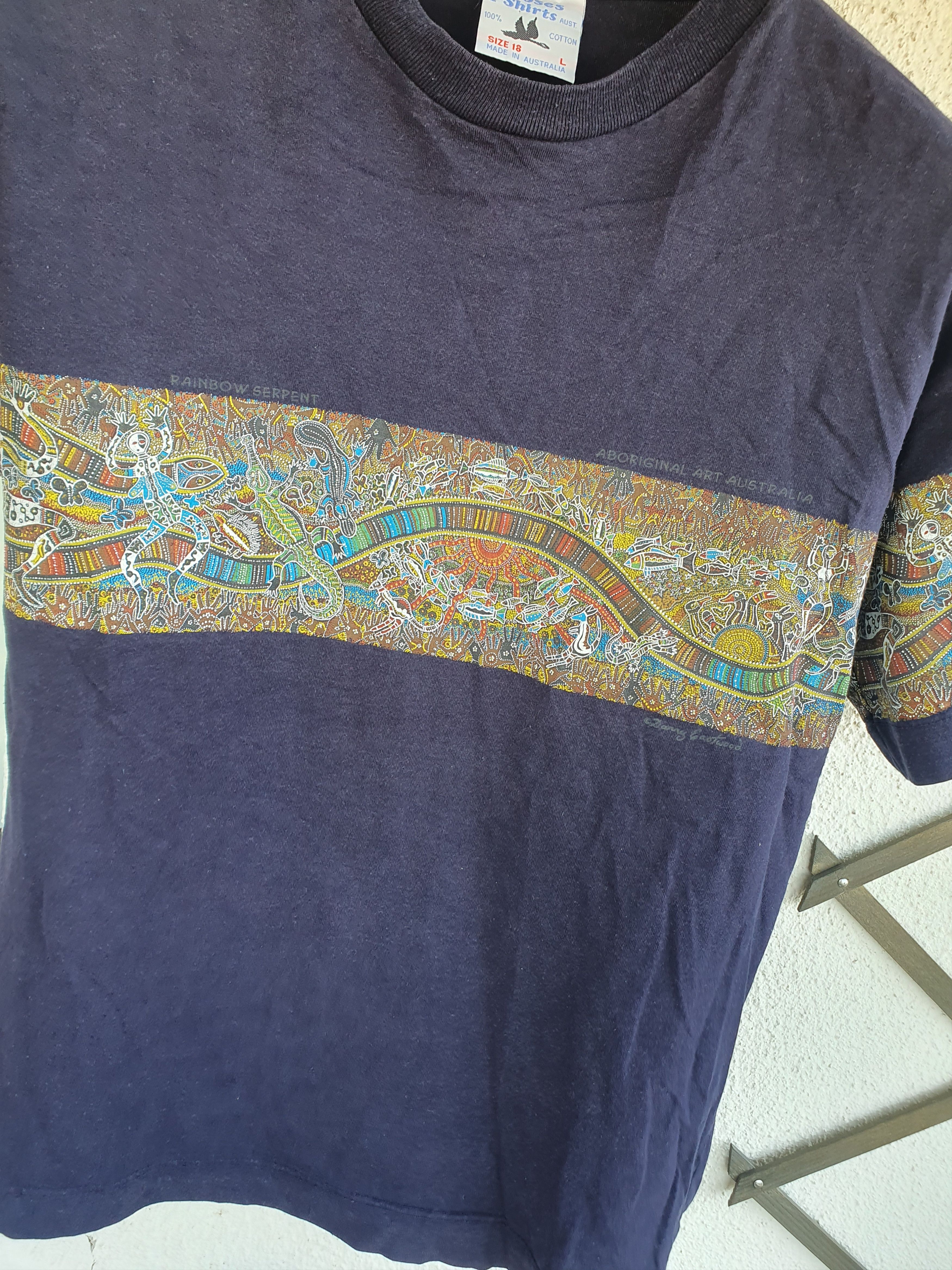 Vintage Danny Eastwood Rainbow Serpent Aboriginal Art Tee Size US M / EU 48-50 / 2 - 7 Thumbnail