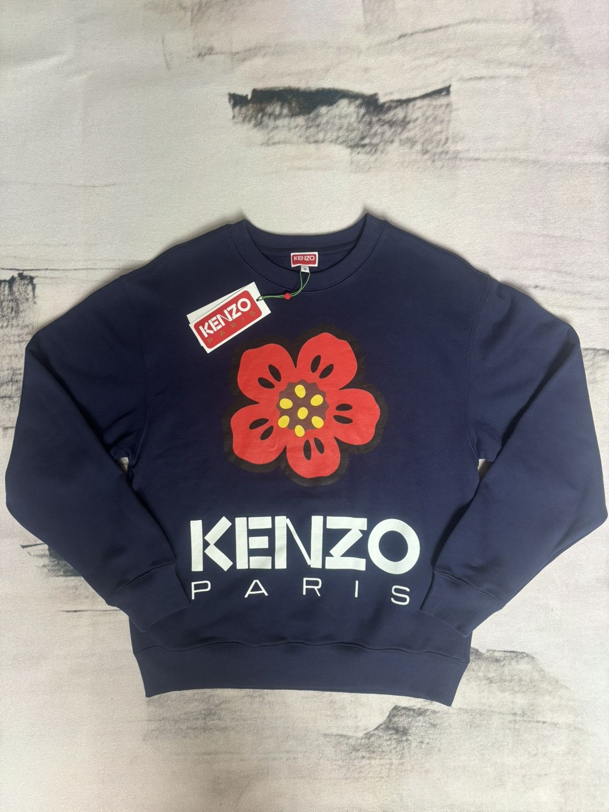Kenzo Navy blue Kenzo cotton sweat with red flower design size M Size US M / EU 48-50 / 2 - 5 Thumbnail
