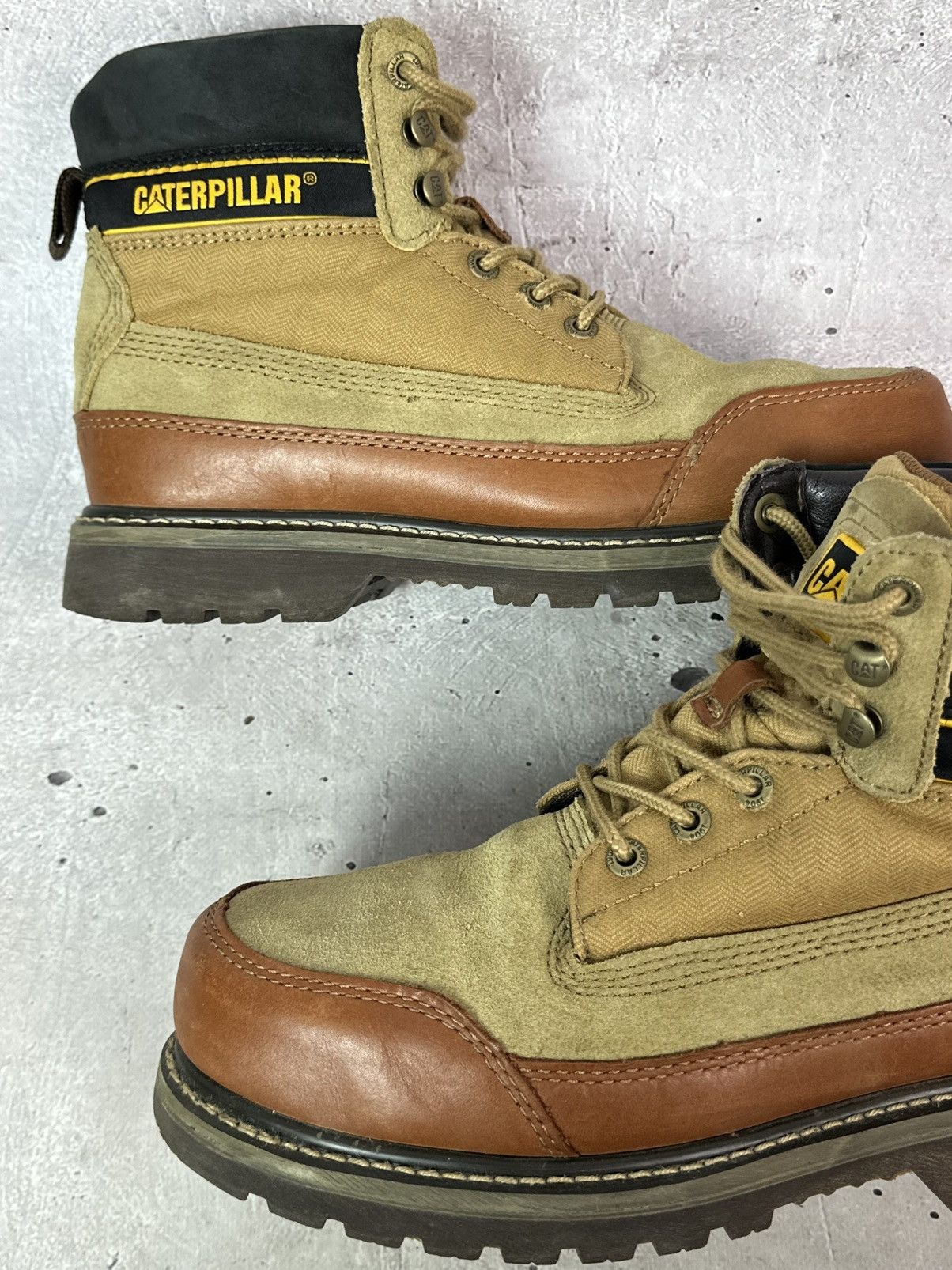 Nigel Cabourn Nigel Cabourn x Caterpillar Unisex leather Brown Utah Boots Size US 9.5 / EU 42-43 - 13 Thumbnail