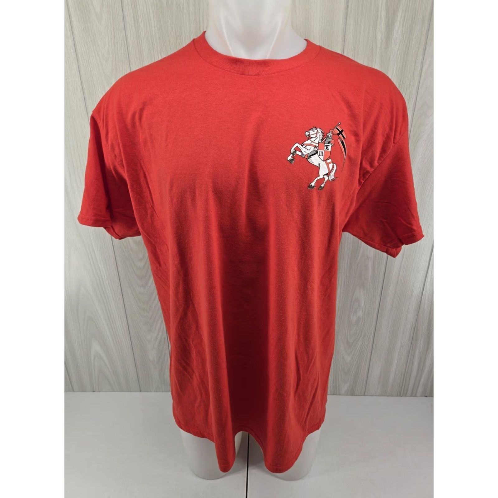 Gildan SPOT Red Knights Graphic T Shirt Mens XL VT-3 Knight Armor Graphic Tee Brand Gildan Shirt Mens XL Red Knights Graphic Tee Size US XL / EU 56 / 4 - 3 Thumbnail