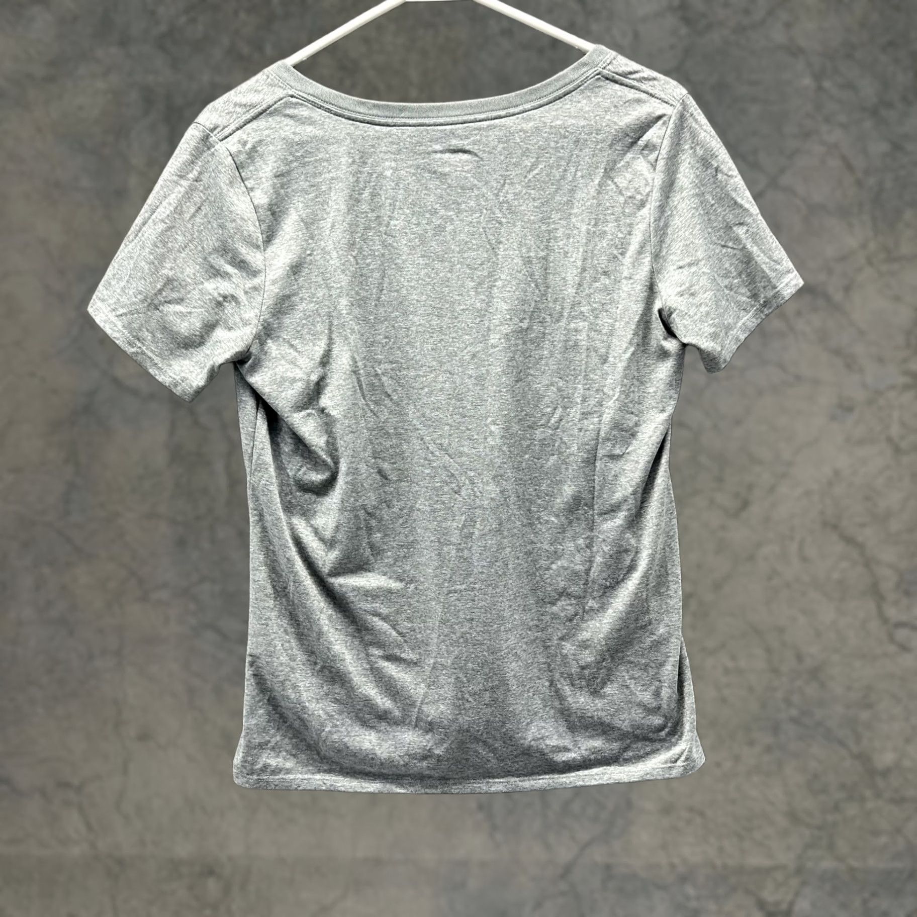 Nike Nike Dri-FIT Shirt Womens Large Gray V-Neck Athletic Tee Running Training Size L / US 10 / IT 46 - 1 Thumbnail
