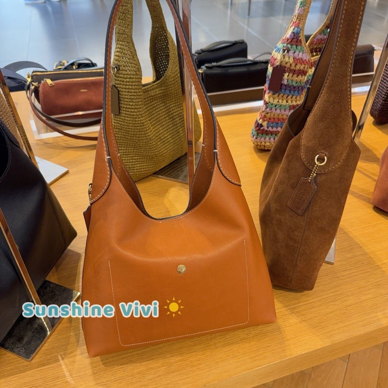Coach NWT COACH Brooklyn Shoulder Bag 28 LEATHER CU068 Toffee Size ONE SIZE - 2 Thumbnail