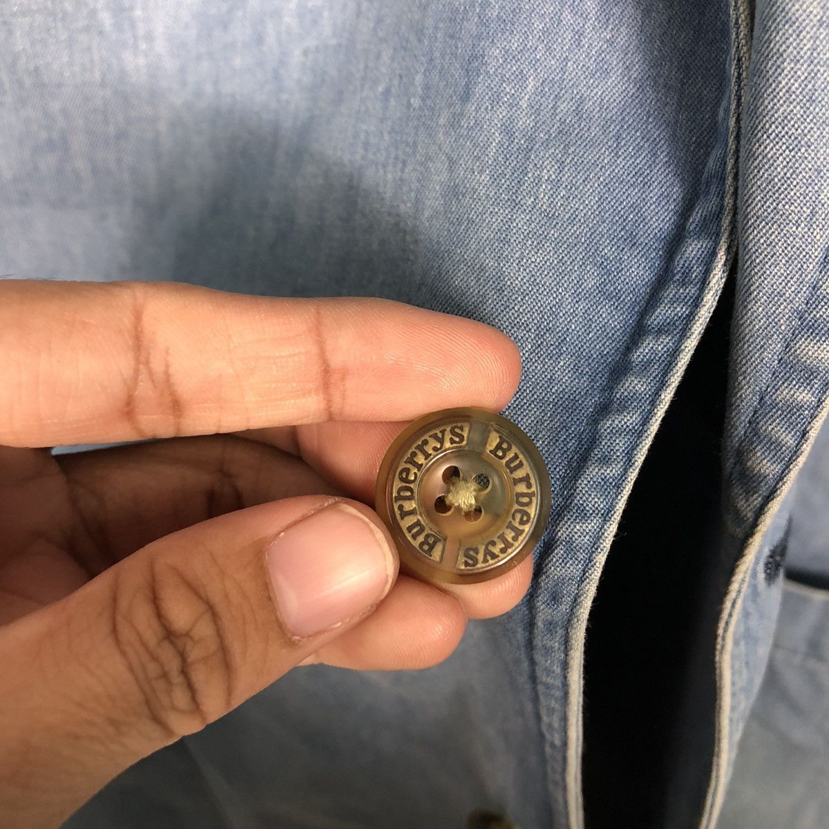Burberry 📌Vintage Chore Work Denim Jacket Burberrys Double Breast Size US M / EU 48-50 / 2 - 17 Thumbnail
