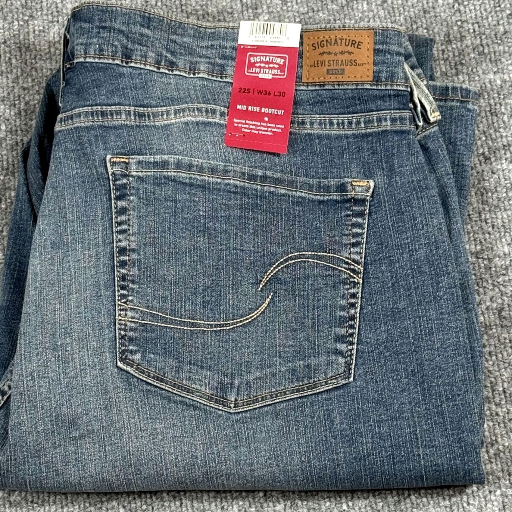 Vintage Signature Levi Strauss Jeans Womens 36 Mid Rise Bootcut Blue - Premium Denim Size 25" / US 0 / IT 36 - 2 Thumbnail