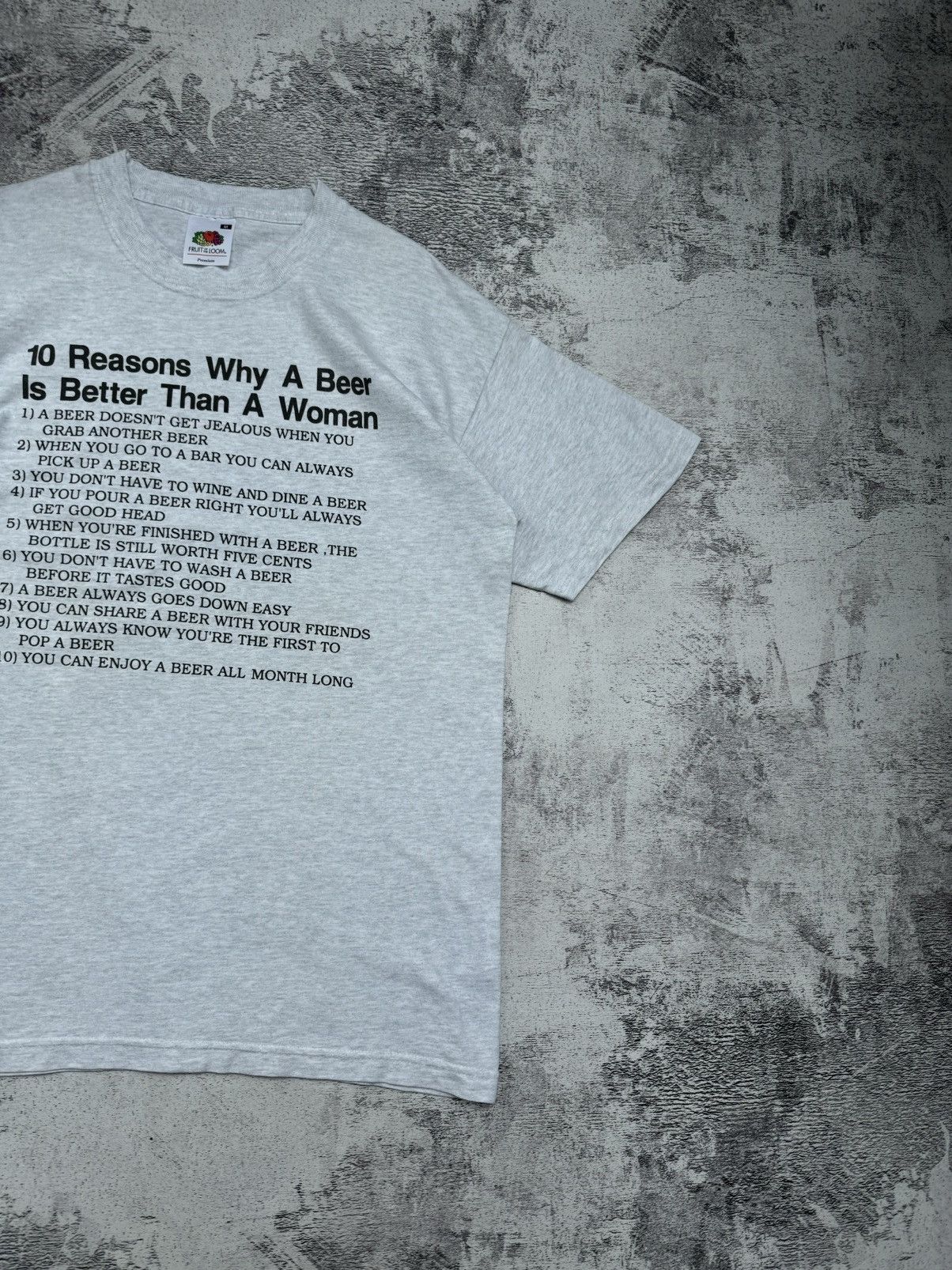 Vintage Mem 10 Reasons Why A Beer Is Better Than A Woman T Shirt Size US M / EU 48-50 / 2 - 3 Thumbnail