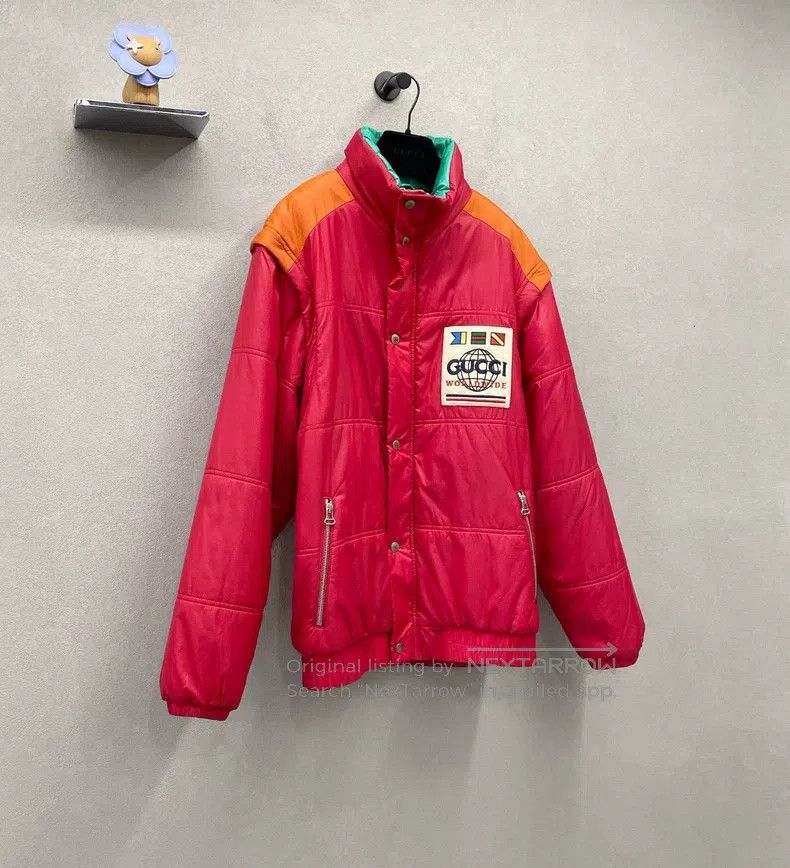 Gucci Gucci Red stitching detachable cotton jacket Size US S / EU 44-46 / 1 - 4 Thumbnail