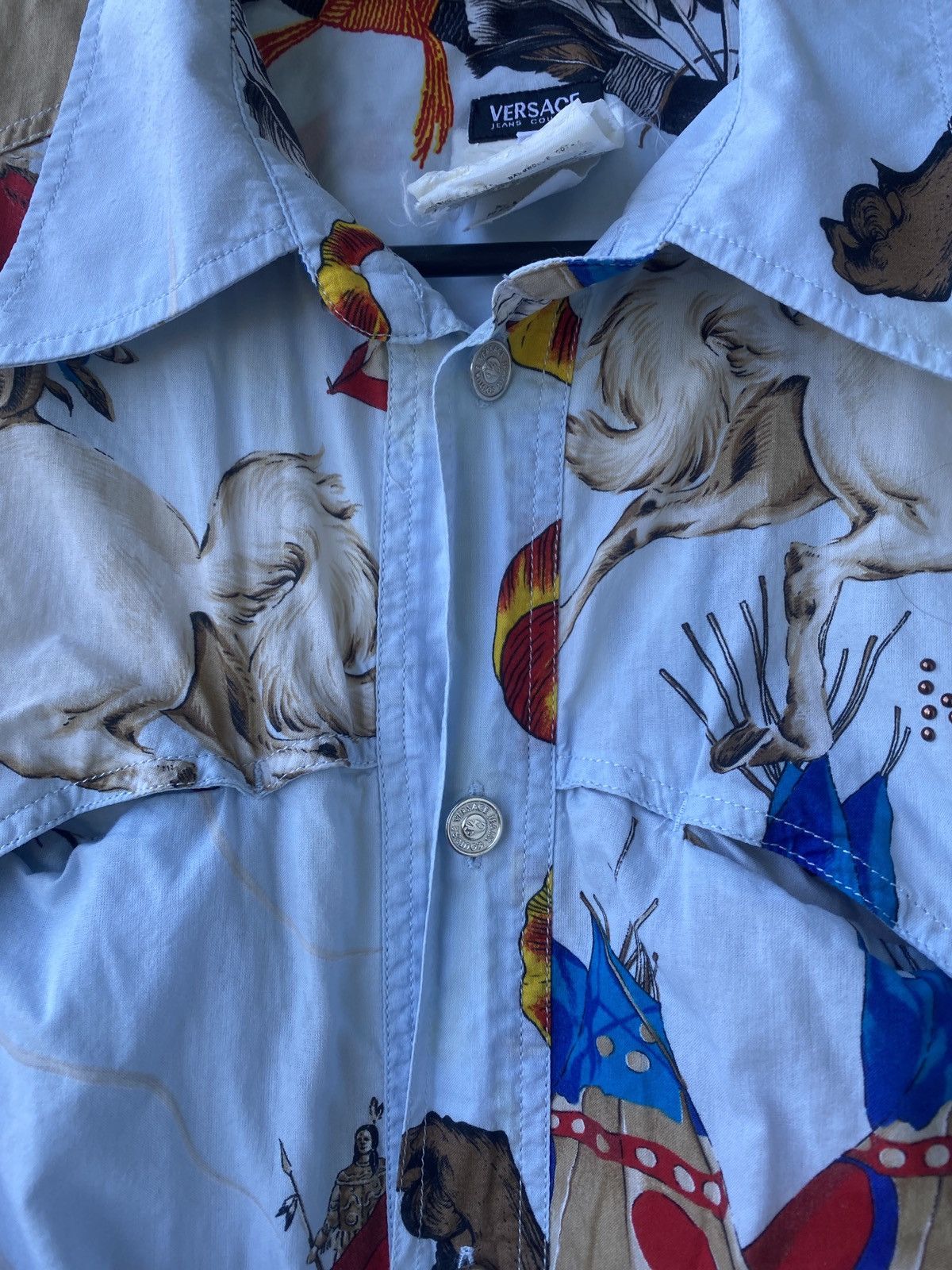 Versace Jeans Couture Versace jeans ultra rare indian shirt button up Size US XXL / EU 58 / 5 - 7 Thumbnail
