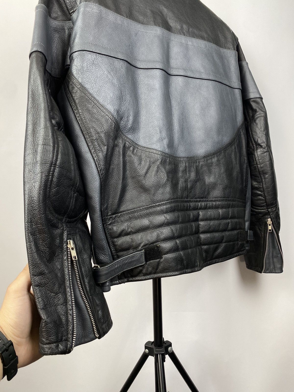 Genuine Leather Vintage Leather Biker Echo Jacket Chrome Hearts Style Size US M / EU 48-50 / 2 - 12 Thumbnail