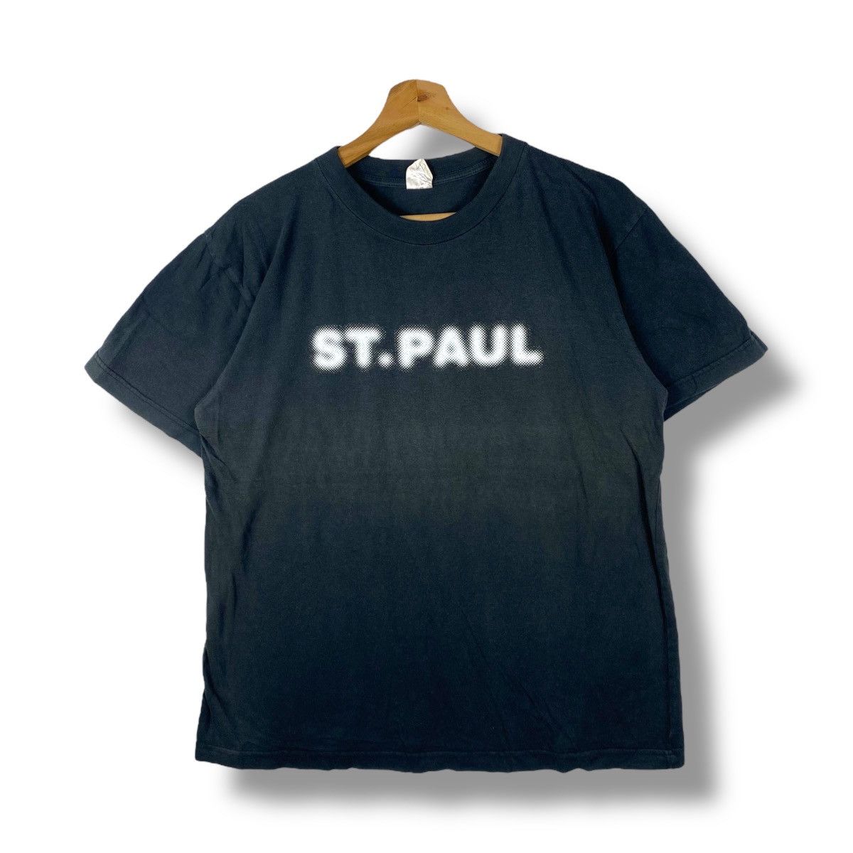 Vintage Vintage 90's Classic ST. PAUL Faded Graphic Tee Shirt Medium Size US M / EU 48-50 / 2 - 1 Thumbnail