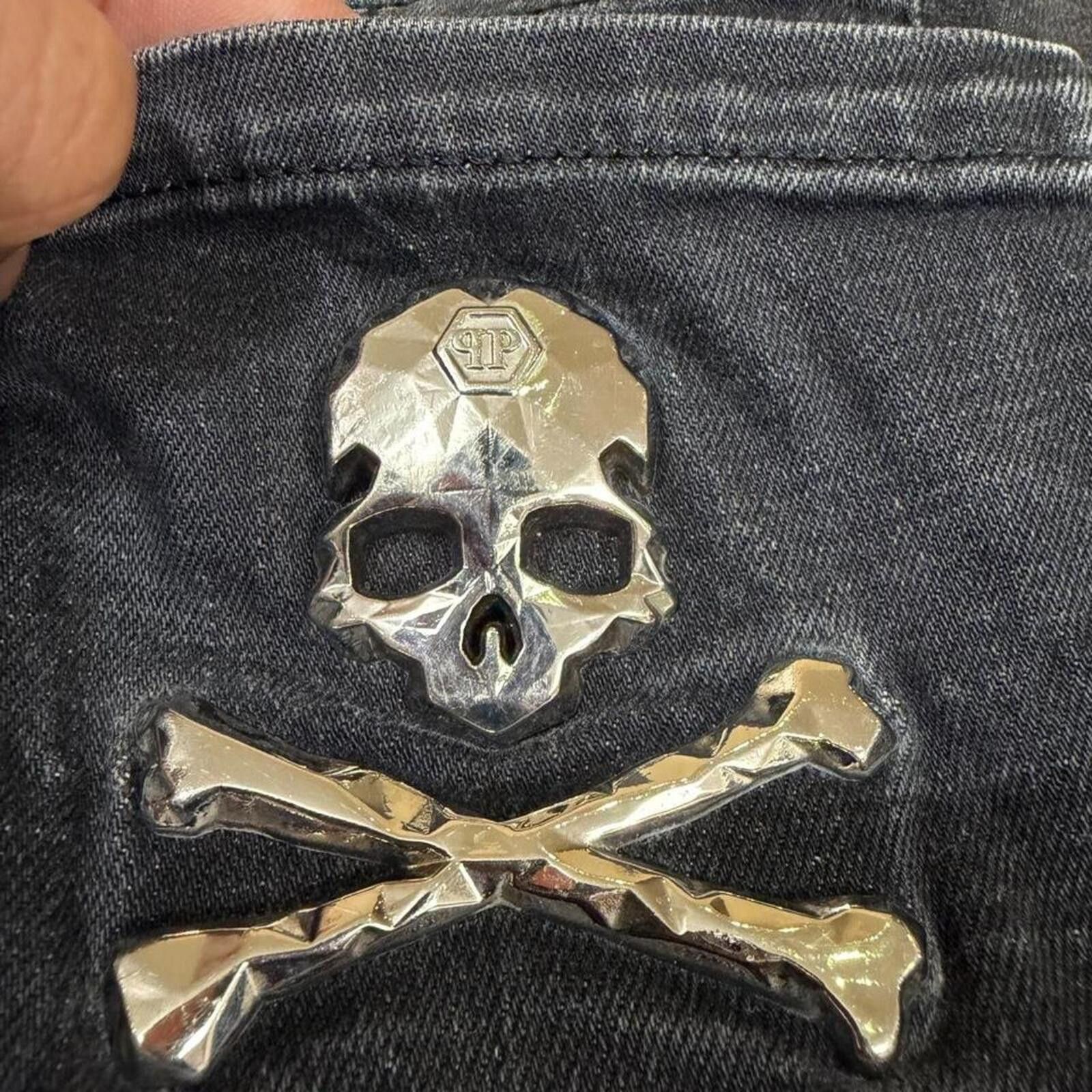 Philipp Plein Unique Philipp Plein designer denim jeans mask design on hem Size US 36 / EU 52 - 8 Thumbnail