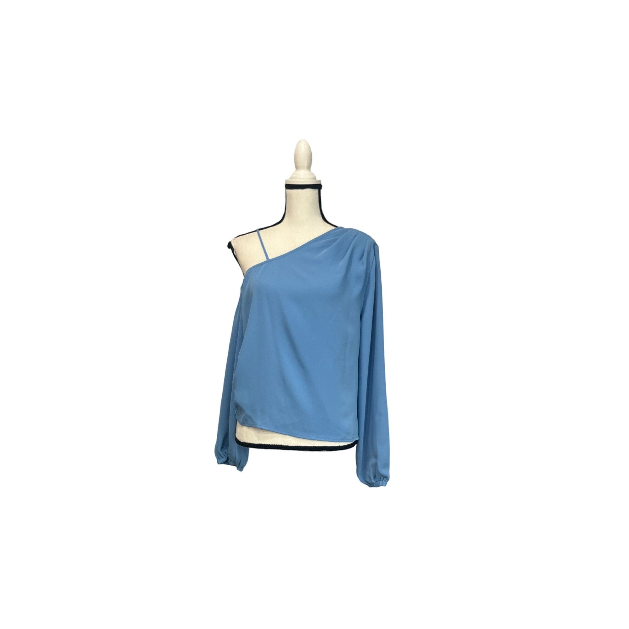 Other Open Edit Pleated Asymmetric Top, Blue Lake, M Size M / US 6-8 / IT 42-44 - 11 Thumbnail