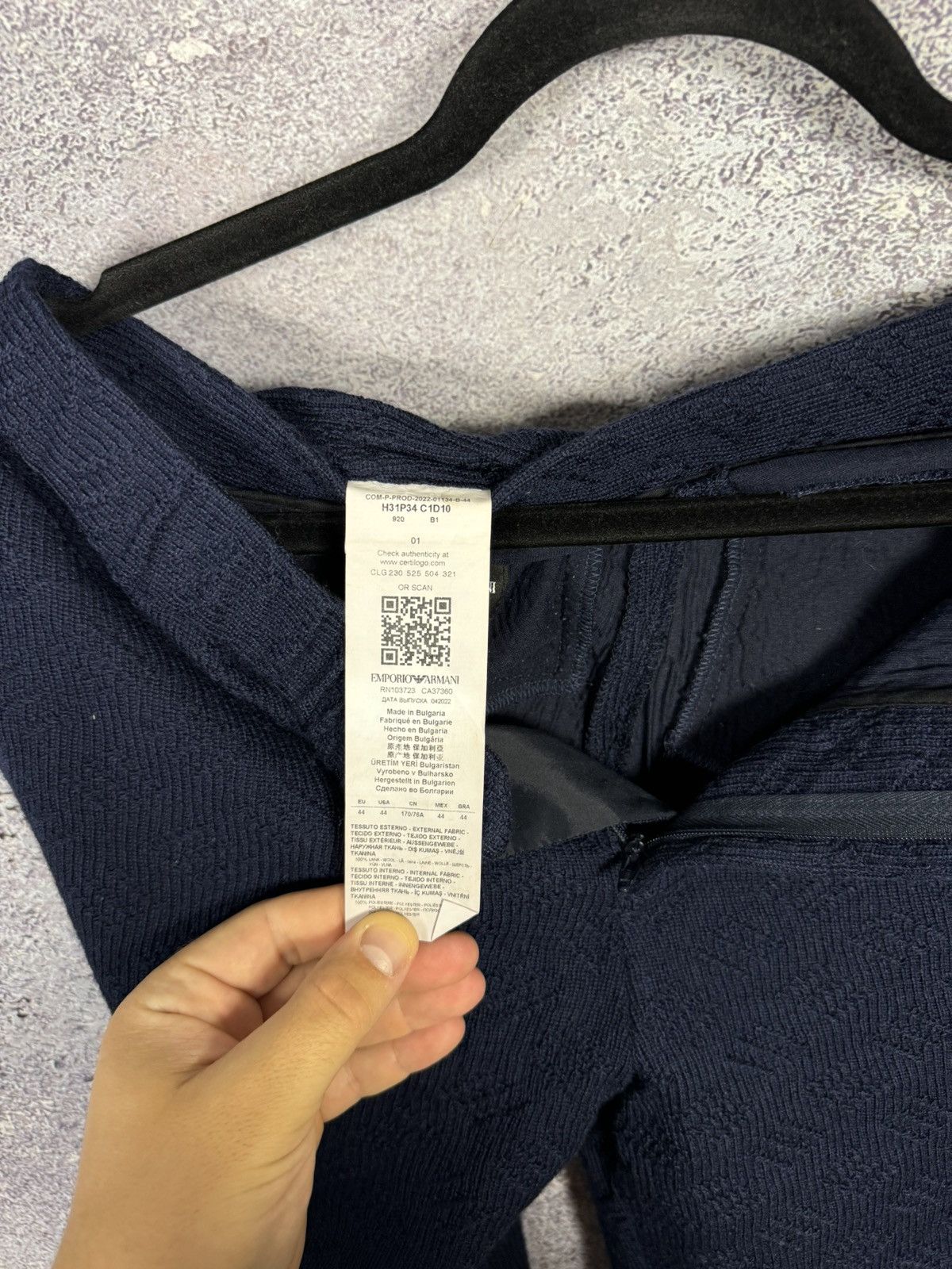 Emporio Armani Emporio Armani Women’s Blue Double Knit Lana Wool Suits Size M / US 6-8 / IT 42-44 - 25 Thumbnail