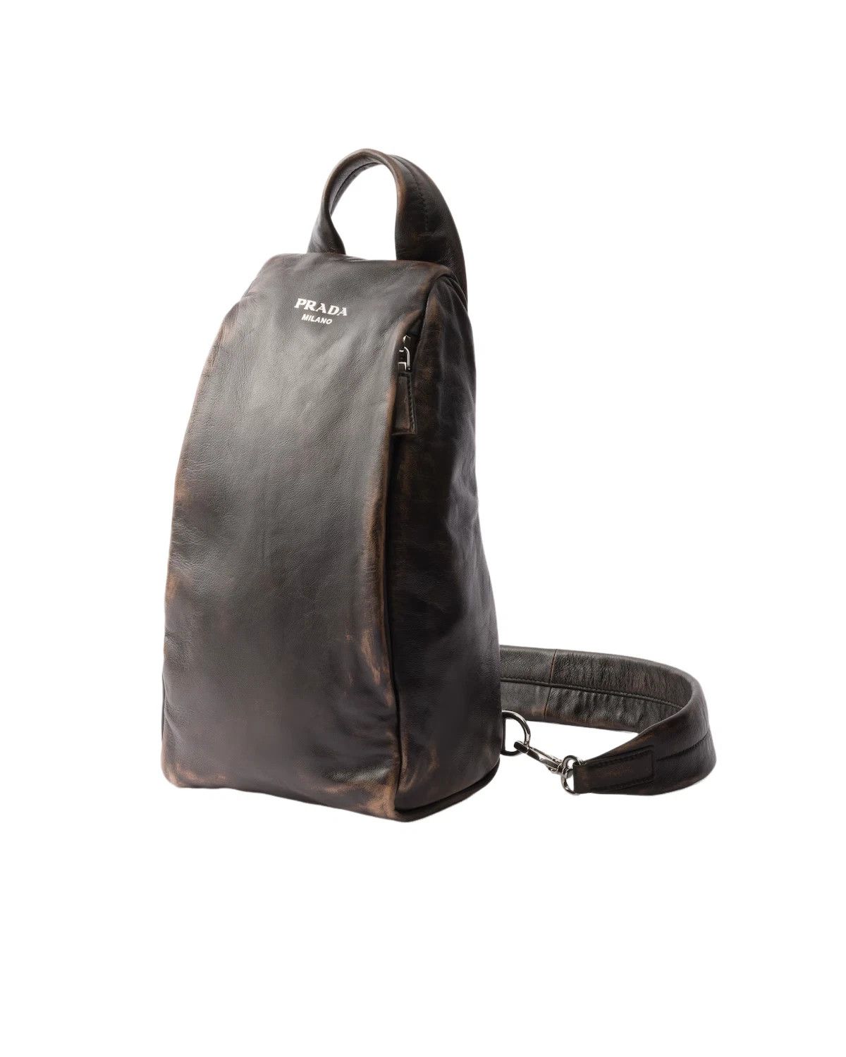 Prada PRADA $4000 Dark Brown Nappa Leather Backpack New Size ONE SIZE - 2 Thumbnail