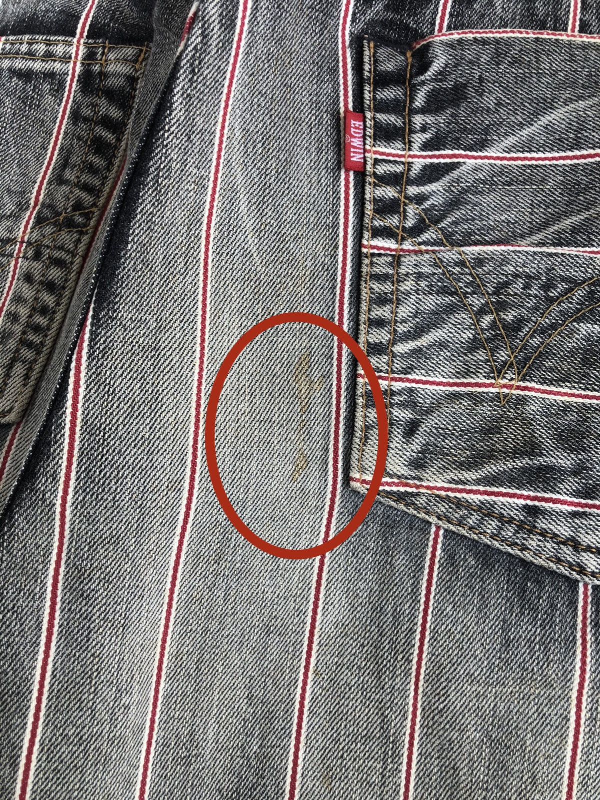 If Six Was Nine Japanese Edwin Flared Jeans Distressed Selvedge Hickory Size US 31 - 13 Thumbnail
