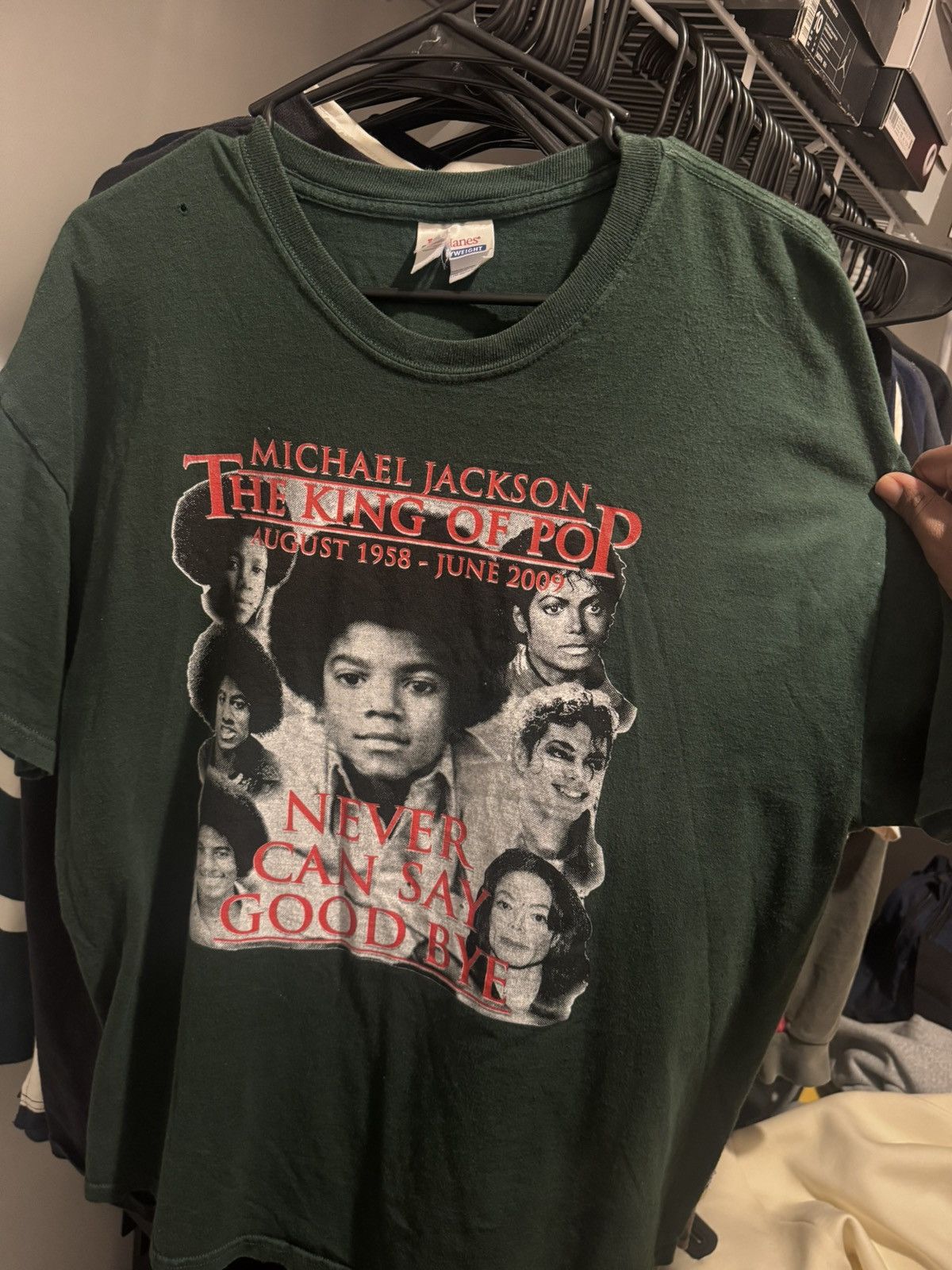 Hanes Michael Jackson “The King Of Pop” Vintage Tee Size US XL / EU 56 / 4 - 1 Thumbnail