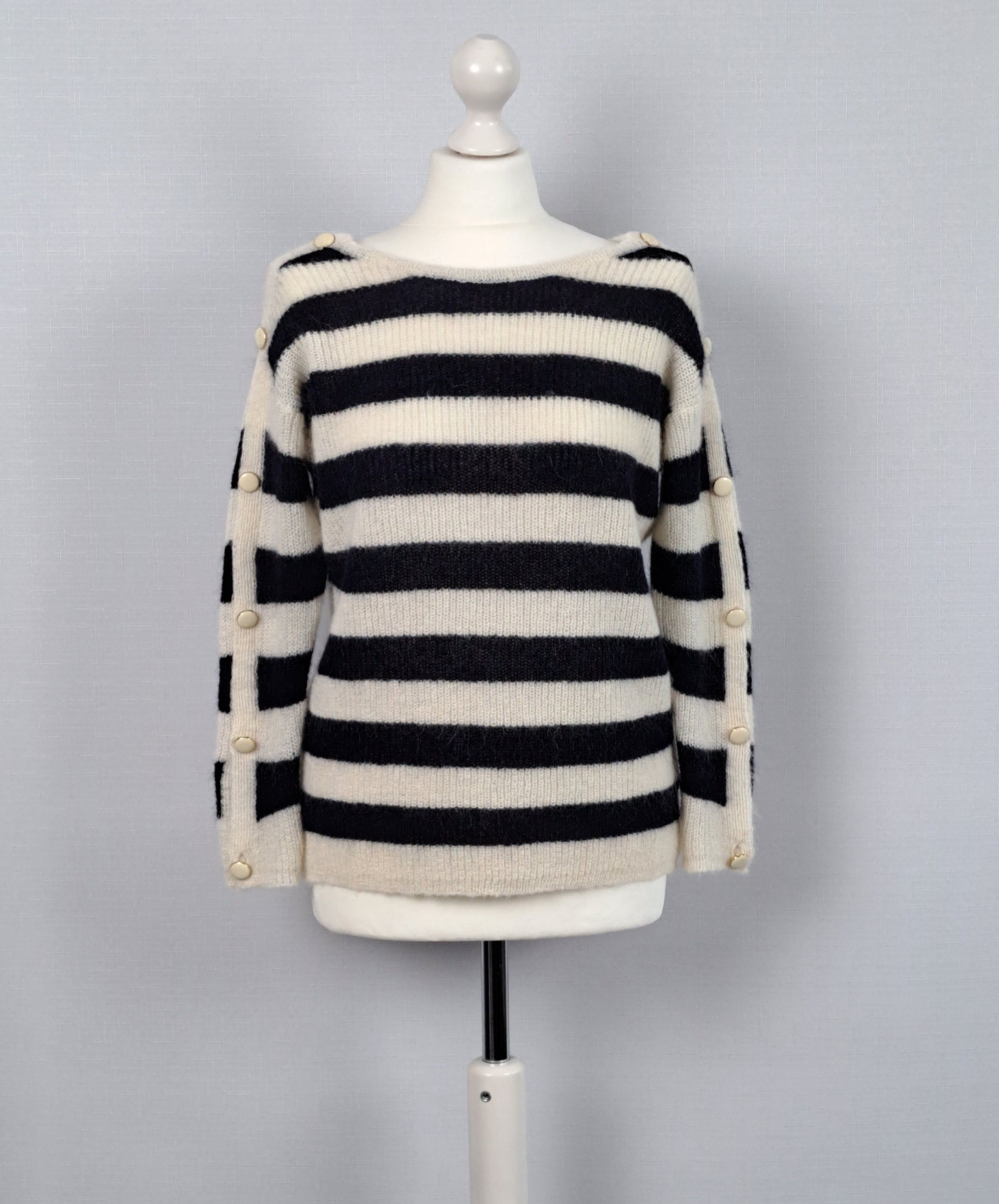 Sezane Sezane mohair/alpaca striped pullover. Size XS Size S / US 4 / IT 40 - 2 Thumbnail