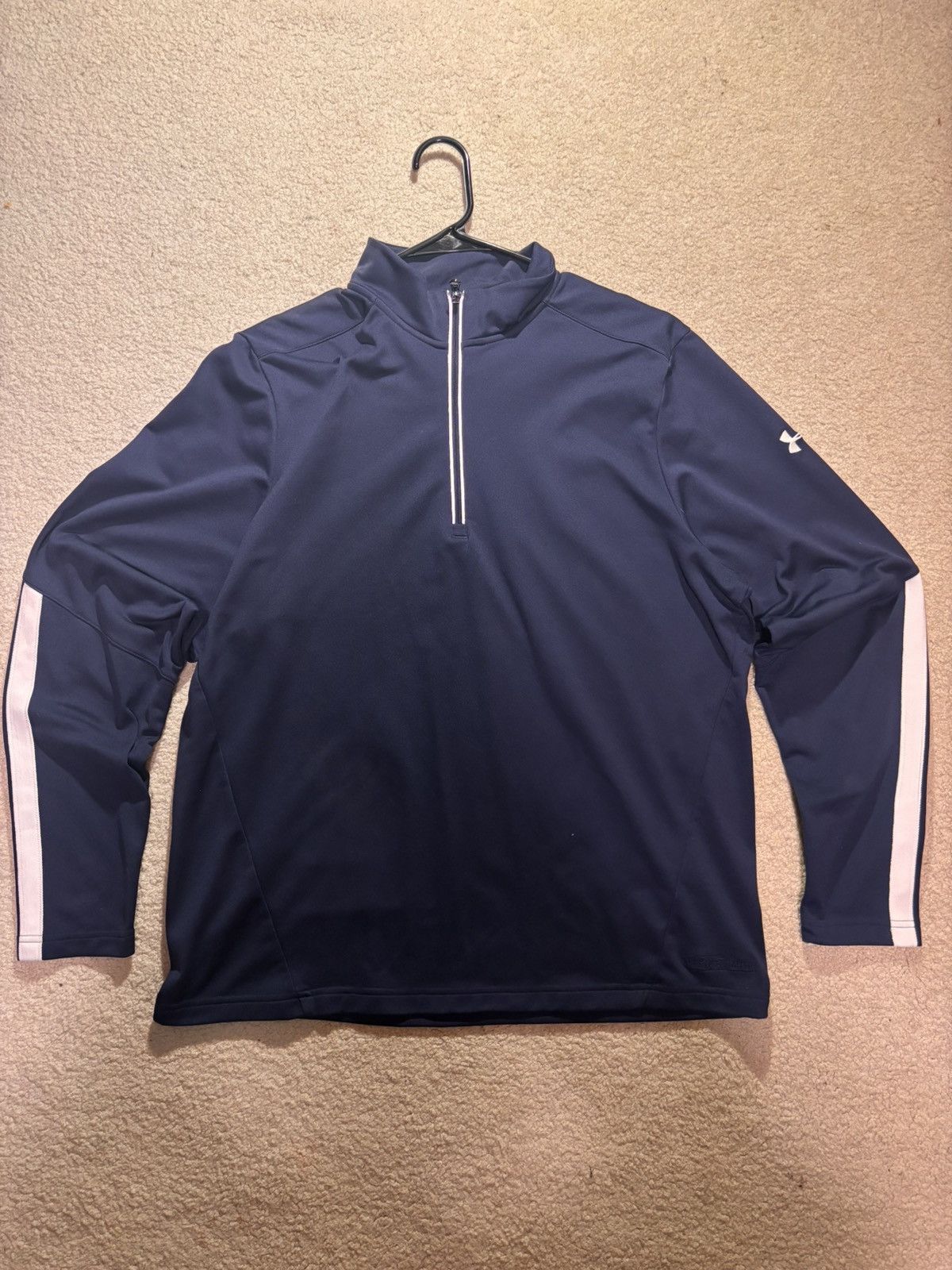 Under Armour Under Armour Shirt Mens L Navy Fleece 1/4 Zip Pullover Golf Size US L / EU 52-54 / 3 - 1 Thumbnail