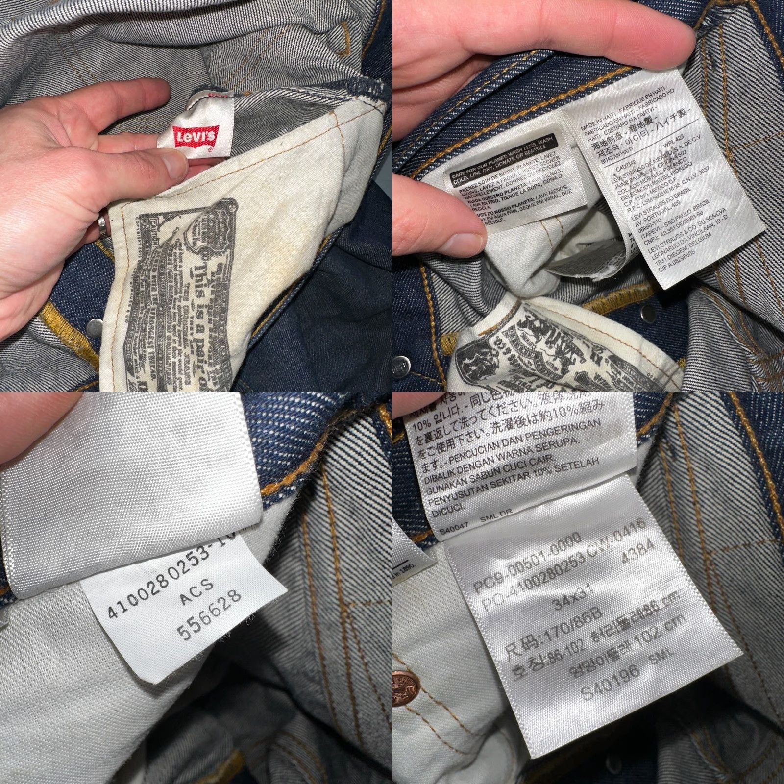 Levi's VINTAGE Levi's 501 Jeans Straight Levi's 501 Series Men Blue 34x31 Dark Wash 90s VTG Pin Denim Jeans Womens? Size US 34 / EU 50 - 9 Thumbnail