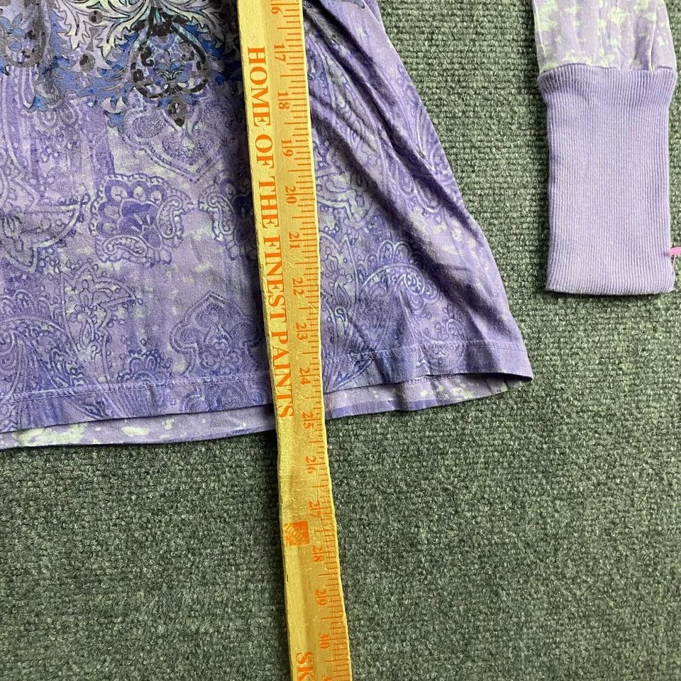 Prana Vintage PrAna Top Women's Small Purple Paisley Floral Hooded Size S / US 4 / IT 40 - 5 Thumbnail