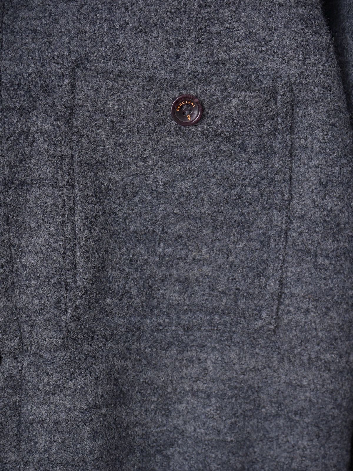 Percival Percival Wool Grey Overshirt Medium Size US M / EU 48-50 / 2 - 2 Thumbnail