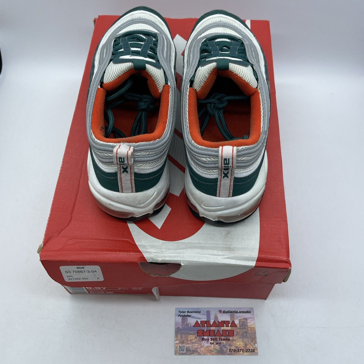 Nike Air max 97 Miami dophins Size US 6.5 / EU 39-40 - 6 Thumbnail