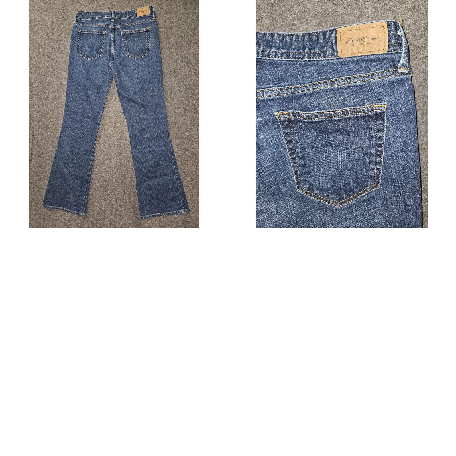 Eddie Bauer VINTAGE Eddie Bauer Jeans Womens 4 Blue Classic Boot Cut Denim Stretch Mid Rise Fall 07 Size 27" / US 4 / IT 40 - 8 Thumbnail