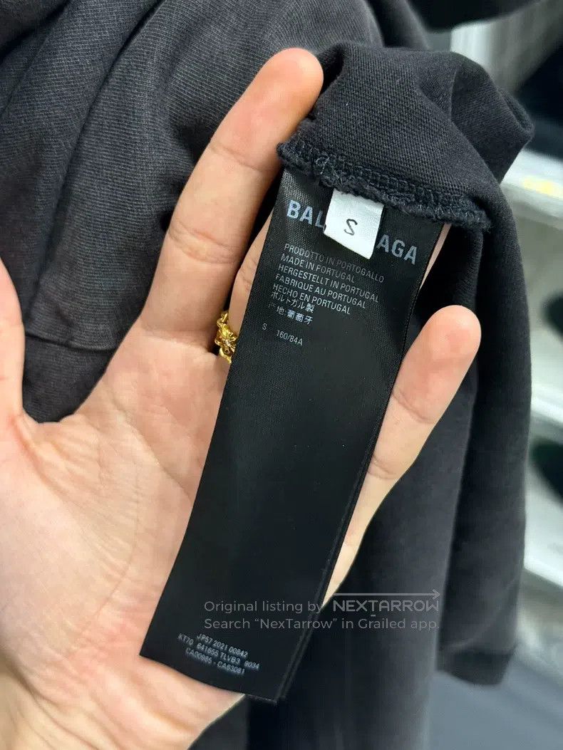 Balenciaga Balenciaga Distressed Embroidered Short Sleeve, Size S Size US S / EU 44-46 / 1 - 4 Thumbnail