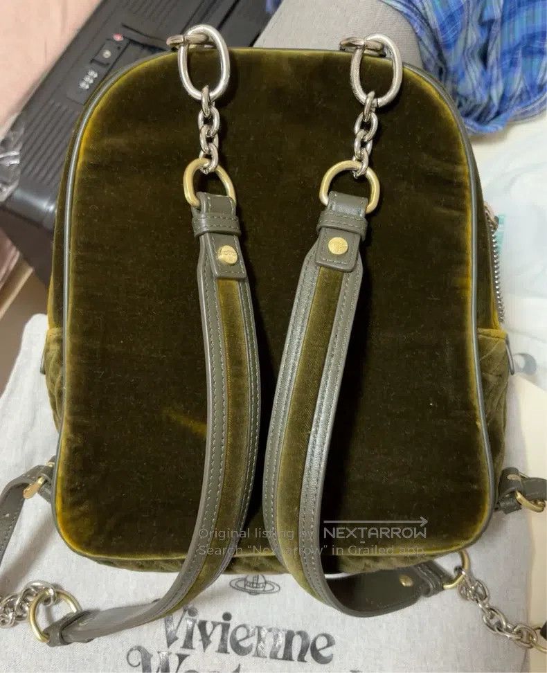 Vivienne Westwood Vivienne Westwood size os Dark green velvet backpack Size ONE SIZE - 2 Thumbnail