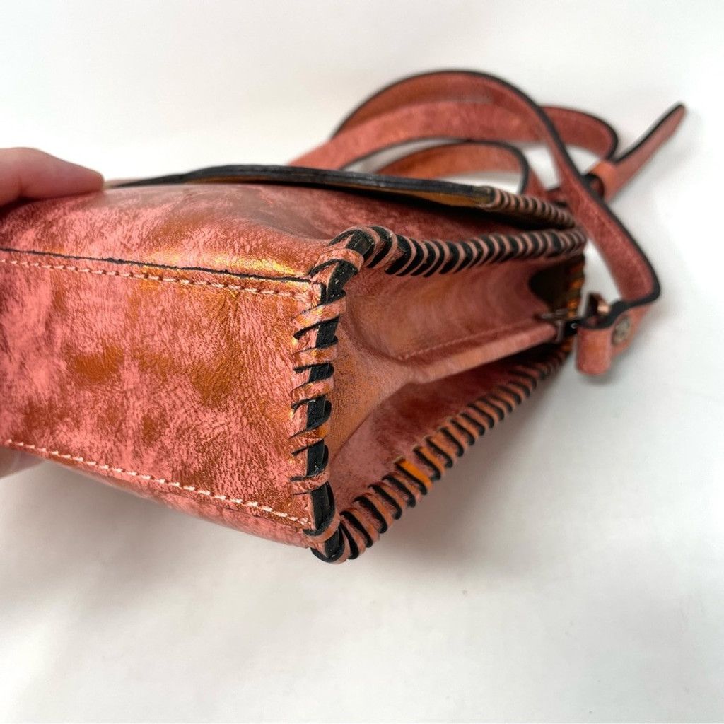 Patricia Nash NEW Patricia Nash Sarola Burnt Coral Hand Tooled Leather Bag Size ONE SIZE - 6 Thumbnail