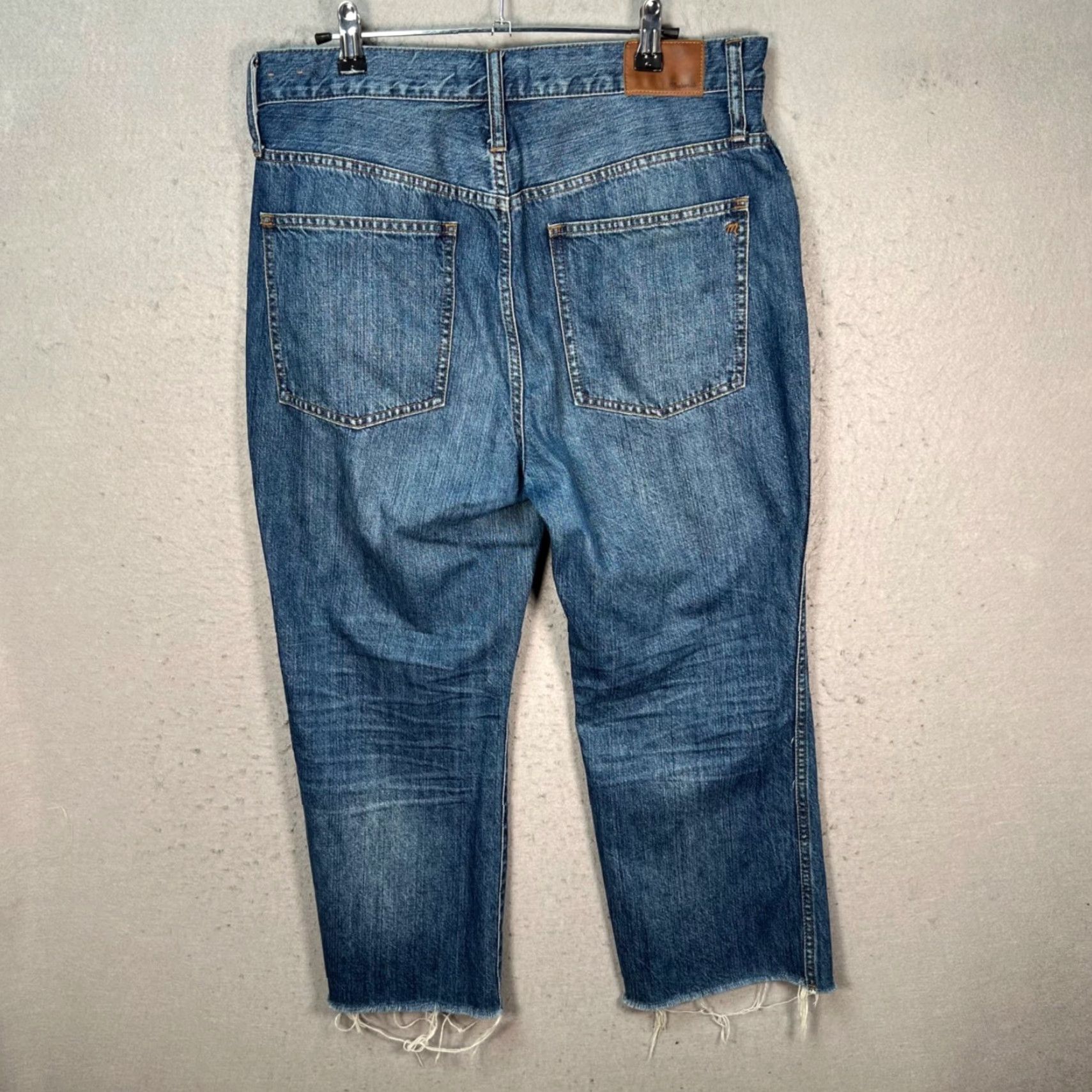 Madewell Madewell Jeans Cropped Denim 31 High-Rise Rigid Demi-Boot Distressed Blue Womens Jeans Size 24" / US 00 / IT 34 - 2 Thumbnail